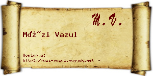 Mázi Vazul névjegykártya